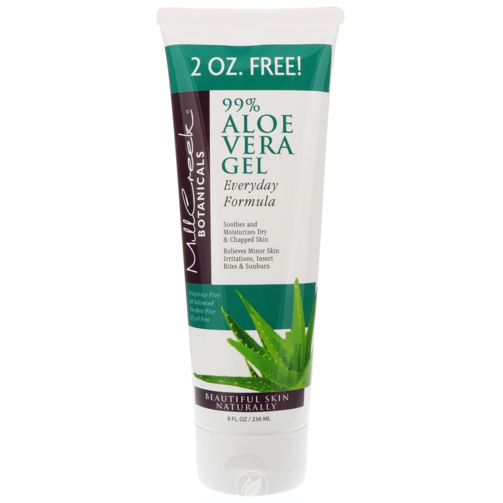 99 Aloe Vera Gel 6 oz by Mill Creek Botanicals, Pack of 2 Walmart