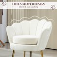 thumbnail image 4 of HOMCOM Modern Accent Chair Velvet Fabric Leisure Club Chair with Gold Legs, 4 of 10