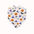 thumbnail image 3 of LACKUST Halloween Dog Bandana & Cat Bandana, Adjustable Tie-On Pet Scarf for Dogs and Cats, Boo Ghost Pumpkin Candy Corn Print, Black, Halloween Costume Accessory, 3 of 6