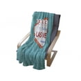 thumbnail image 4 of Las Vegas Soft Flannel Fleece Blanket, Nevada City Entrance Signboard Image on Horizontal Striped Backdrop, Cozy Plush for Indoor and Outdoor Use, 50" x 60", Dark Seafoam Red White, by Ambesonne, 4 of 6