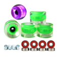 thumbnail image 1 of Paquete de 4 ruedas LED luminosas para monopatín que se iluminan con rodamientos que brillan en la noche Longboard Cruiser Dia. Ruedas de repuesto de Verde Baoblaze Ruedas de skate, 1 of 7