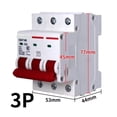 thumbnail image 4 of 1PCS MCB DZ47-63 C Type 400V Red Mini Circuit Breaker 6A 10A 16A 20A 25A 32A 40A 63A Mounting 35mm Din Rail Overload Protection, 4 of 6