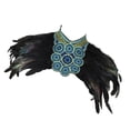 thumbnail image 4 of Chal de plumas artificiales, accesorio para disfrazarse de poncho o capa para Año Nuevo Negro, 4 of 9