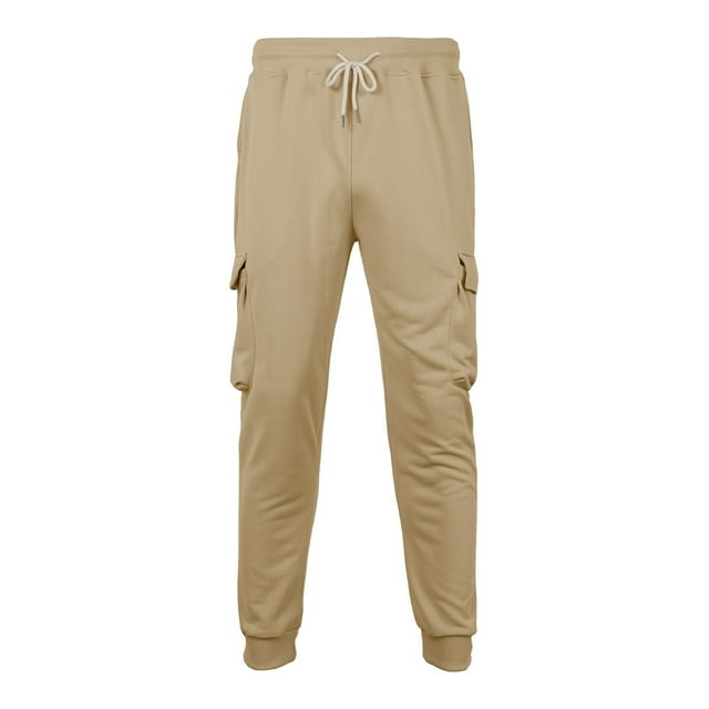 Men's Casual Cargo Pants With Pockets And Drawstring Stylish Athletic Long Trousers For Outdoor And Daily Wear