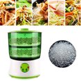 thumbnail image 3 of Miumaeov Household Food Grade ABS Automatic Bean Sprouts Machine Double Layers Green 110V, 3 of 10