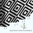 thumbnail image 6 of Black White Square Checkered Pattern Shower Curtain 36"x72" ,Bathroom Decorative Shower Curtains Set with 12 Hooks,Modern Waterproof Washable Shower Curtain, 6 of 6