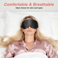 thumbnail image 3 of Unique Bargains 22 Momme Pure Silk Sleep Mask with Travel Pouch 3D Contour Adjustable Blindfold for Side Sleepers Eye Mask Locks Light for Sleeping Black, 3 of 7