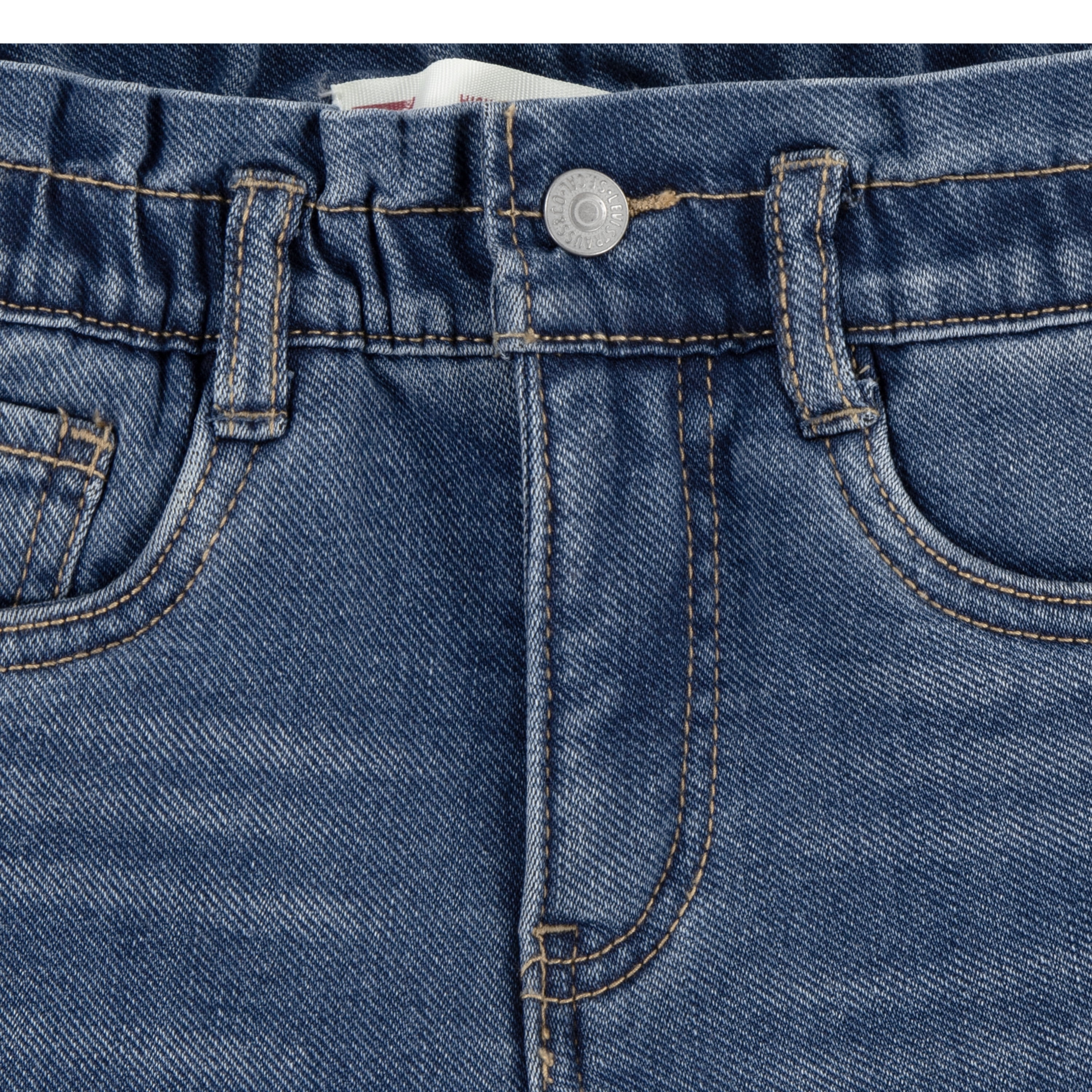 Levi's Girls Toddler Fleece Bonded Paperbag Jean, Sizes 2T-4T