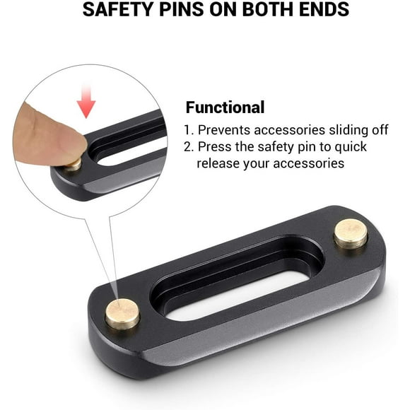 SmallRig Mini Quick Release Nato Rail (Thinness 6mm, Length 48mm) for Nato Handle Camera Cage, Ant-Off Design – 2172