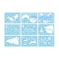 thumbnail image 1 of 9 hojas de pegatinas navideñas para ventana, de Navidad, ventana de cristal, calcomanía para , Mural de puerta para nevera, hogar, Gloria Se aferra a la ventana, 1 of 9
