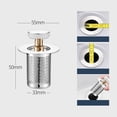 thumbnail image 4 of Brass Bathroom Drain Plug Universal Stopper with Advanced Hair Strainer Core Filter, 4 of 4