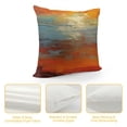 thumbnail image 4 of COMIO  Hot Abstract Orange Blue Sunset Beach Scene Hidden Zipper Home Decorative Rectangle Throw Pillow Cover Cushion Case Lumbar One Side Design Printed Pillowcase, 4 of 5