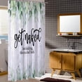 thumbnail image 6 of Stall 36"x72" Green Leaves Shower Curtain Set with Hooks,Get Naked Bathroom Curtain Farmhouse Board Waterproof Bath Curtain Machine Washable, 6 of 6