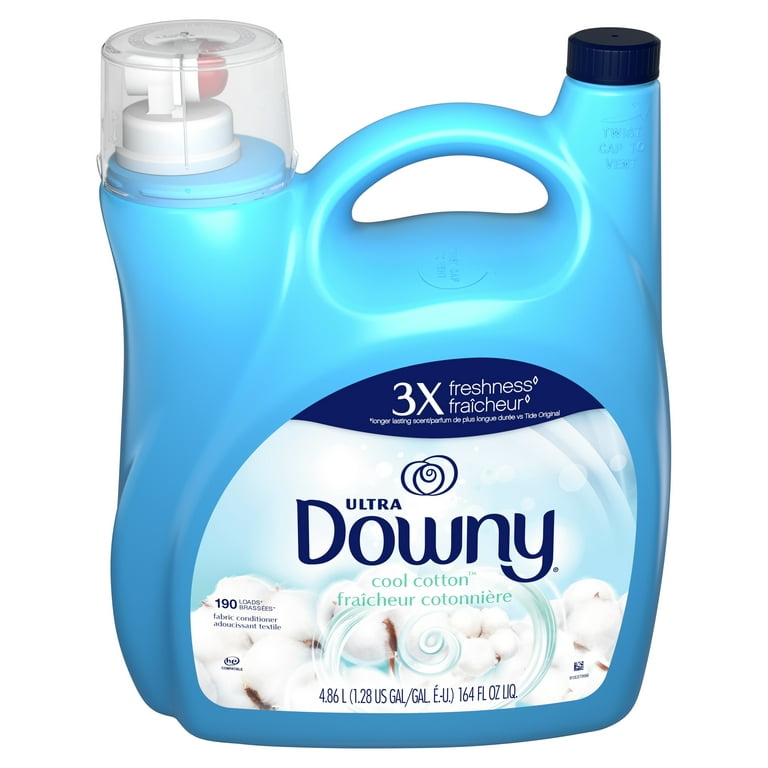 Downy Fabric Conditioner, Ultra, Cool Cotton - 4.86 l (1.28 gal) 164 fl oz