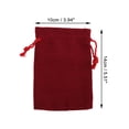 thumbnail image 2 of Unique Bargains 2 Pcs Portable Drawstring Bag Wine Red Cotton Cloth, 2 of 5