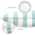 thumbnail image 4 of Decorative Patio Throw Pillows Pack of 2 Water Resistant Pillow Set of 2(18" x 12") Double Printed Rectangle Pillow for Outdoor Sofa&Chair,Light Blue Stripes, 4 of 7