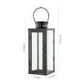 thumbnail image 3 of SAFAVIEH Lorient Black Metal Outdoor Candle Holder, Set of 2, 3 of 6