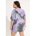 thumbnail image 4 of CASSIE LIZ Plus Size Tops Summer Womens Shirts Round Neck Fashion Short Sleeve Tee Loose Fit Tunics Spring Oversized Blouses Casual Pullovers Tie Dye/Leopard/Camo/Gradient/Solid (XL-5XL), 4 of 7
