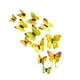 thumbnail image 5 of Injueey 12 unids/set PVC 3D forma de mariposa pegatinas de pared refrigerador TV Fondo decoración del hogar DIY niños dormitorio pared calcomanía Decoración del hogar amarillo Injueey JJ19462-05, 5 of 6