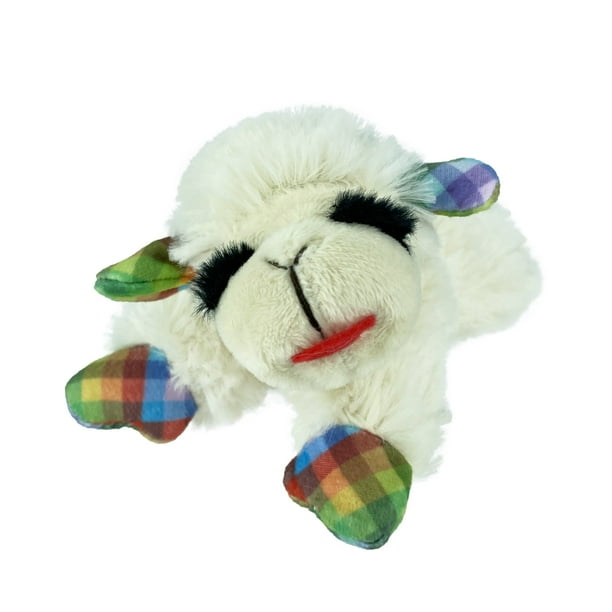 Multipet Lamb Chop Plush Dog Toy, Medium, Plaid Ears And Paws atelieryuwa.ciao.jp