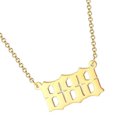 thumbnail image 1 of Minnieouse Number Charm Necklace Golden Women Universal Steel Jewelry Accessories Choker Chain Stainless Ladies Neck Long Type3 NO3 Minnieouse AP007130-08, 1 of 6