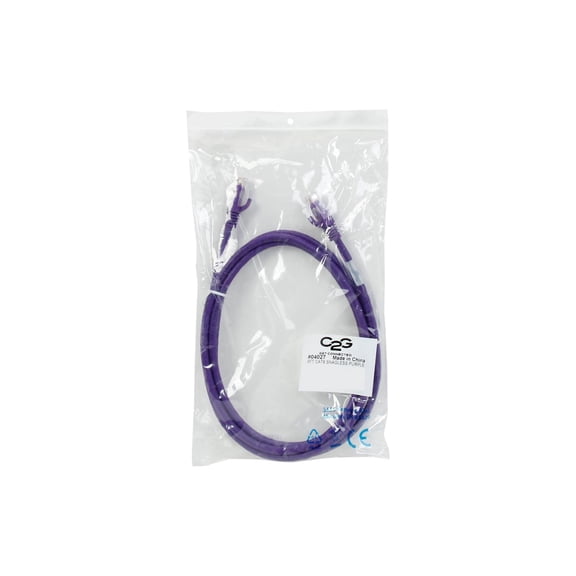 C2G 04027 Cat6 Cable - Snagless Unshielded Ethernet Network Patch Cable, Purple (6 Feet, 1.82 Meters)