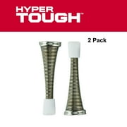 Hyper Tough Spring Doorstop, Satin Nickel, 2 Pack