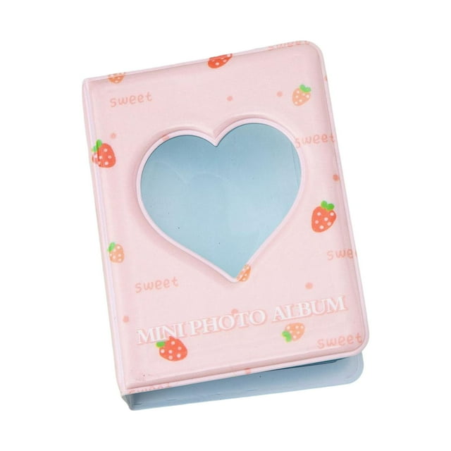 Photocard Holder Book Korean Idols Photocard Binder Libro de almacenamiento de imágenes Mini álbum de fotos de 3 pulgadas para regalo Almacenamiento fresa con amor Gloria Mini álbum de fotos