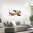 thumbnail image 2 of Black Grey Orange Canvas Wall Art Brush Strokes Oil Painting Paintings Wall Decor, Gradient Abstract Vintage Framed Wall Art Ombre Graffiti Wall Hanging Decor, Contemporary Modern Room Decor, 2 of 5
