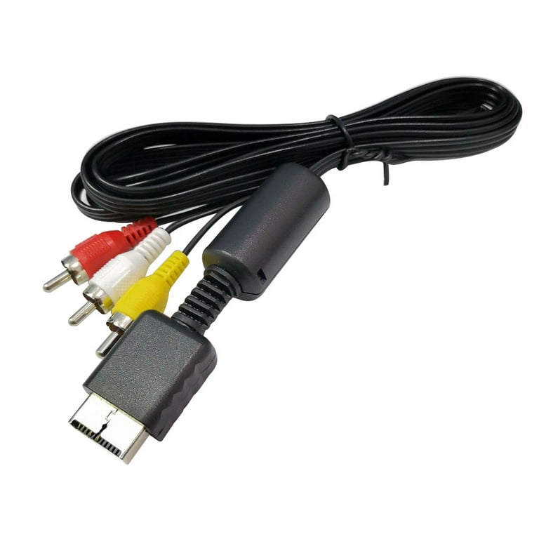 Audio Video AV Cable Cord Wire to 3 RGB TV for for PS3 1\.8m Console Cable - Walmart.com