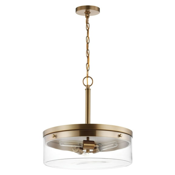 Nuvo Lighting Intersection 3 Light Pendant Burnished Brass with Clear Glass - Burnished Brass