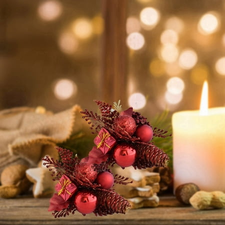 

Simulation Flowers Christmas Cuttings Gold Silver And Red Christmas Ball Cuttings Spruce Cuttings Christmas Decoration Flower Cuttings