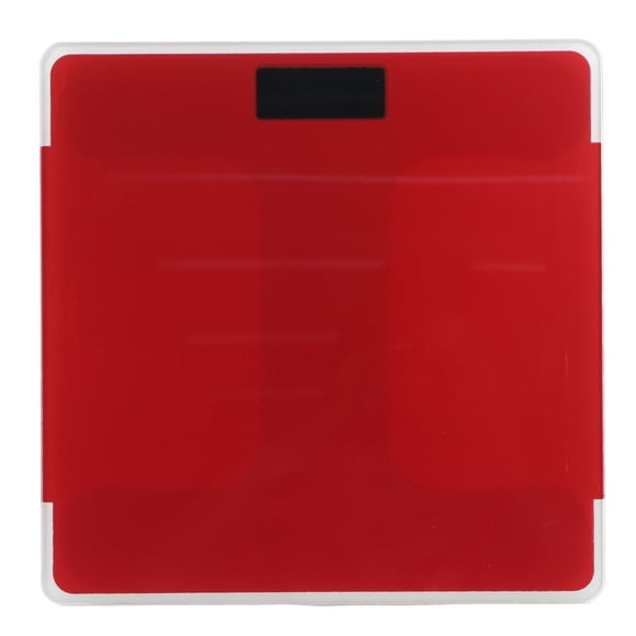 Báscula electrónica inteligente para el hogar, digital, con LED, para medir la grasa corporal con precisión, color rojo