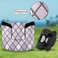 thumbnail image 6 of Haosy Violet Block Golf Mallet Putter Cover Strong Magnetic Leather Golf Club Headcover Closure, 6 of 7
