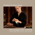 thumbnail image 2 of Salt and Pepper Grinder Set Manual, Salt and Pepper Mill with Ceramic/Stainless Steel Core, External Adjustable Coarseness, Refillable, Durable (2 Packs, Black), 2 of 5