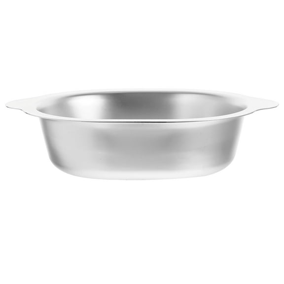 KONTONTY Korean Stainless Steel Bowls Metal Serving Bowl Small Mixing Bowl Kitchen Prep Bowl for Salad Cereal Noodle Ramen Pasta Snacks Silver 21cm