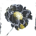 thumbnail image 2 of Grey, Jave 12x12 White Modern Wood Framed Museum Art Print Titled - Flower With Blue Yellow Mate, 2 of 4