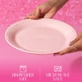 thumbnail image 5 of Paris Hilton London Collection 10.5-inch Stoneware Ceramic Dinner Plate, Microwave Safe, Blush Pink with Embossed Bow Detailing, 5 of 9
