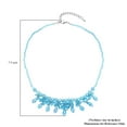 thumbnail image 5 of Blue Glass Mix Silvertone Beaded Necklace for Women Jewelry for Women Size 20" Birthday Christmas Gifts, 5 of 6