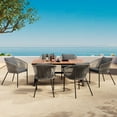 thumbnail image 2 of 7 Pieces Outdoor Patio Dining Set for 6, All-Weather Outdoor Furniture Set with Dining Table and Chairs for Garden, Backyard, Balcony, Grey, 2 of 8