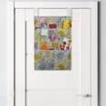 thumbnail image 2 of Floral Hanging Pocket Organizer, High Detail and Fluffy Yellow Dahlias, Printed Polyester Storage Bag with Pockets, 14" x 20", Pale Blue Yellow, 2 of 2