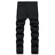 thumbnail image 4 of Pantalones vaqueros largos para hombre, vaqueros rotos, con cremallera, rectos, lavados, elásticos, tendencia para exteriores, pantalones vaqueros para hombre., 4 of 9