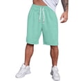 thumbnail image 2 of Sewkxo Mens Work Out Shorts Fashion Elastic Waist Drawstring Lounge Pant Spring Summer Baggy Fit Casual Shorts Pant with Pockets,Mint Green M, 2 of 4