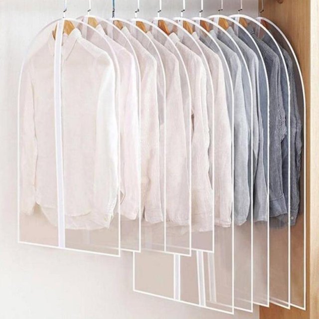 Transparent Garment Bag Garment Cover With Zipper, Garment Cover Jacket Coat Dresses Evening Dresses Suit Protection Garment Cover Dress Case Suit Bag