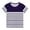 Purple, variant on JoyHoop Kids Striped Shirts Short Sleeve Boy Girls Summer Tee Top 3-14 Years