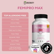FemiPro MAX Women’s Urinary Support Supplement, Extra Strength Bladder Control with Cranberry, Hibiscus & Dandelion, Vegan & Gluten-Free, 120 Capsules