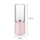 thumbnail image 3 of Exprimidor portátil recargable por USB | Vaso de vidrio de 400 ml con 6 cuchillas de acero inoxidable | Mini licuadora personal para batidos y zumos | Para uso doméstico y de viaje, 3 of 6