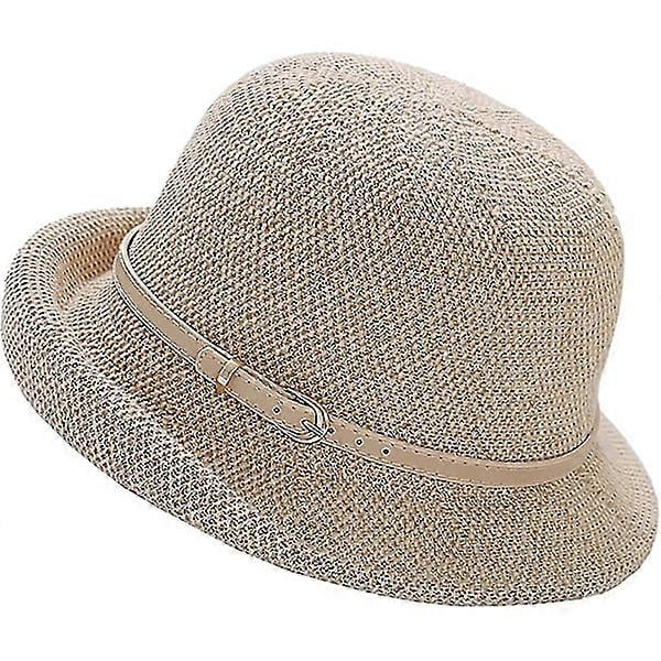 Sun Hat Compatible With Women's 1920s Cloche Hats Short Roll Brim Packable Summer