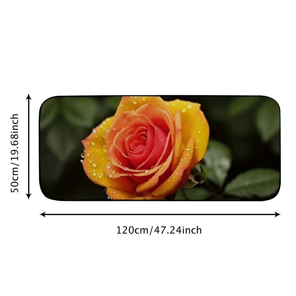 Heduofu Decorative Door Mat, Door Mat with Non-Slip Rubber Backing, Easy Cleaning, Traps Dirt, for Entry, Patio, Garage 19.68*47.24 in