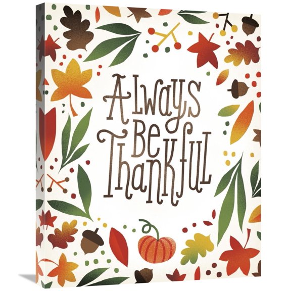 Global Gallery's 'Harvest Time Always Be Thankful' By Michael Mullan Stretched Canvas Wall Art